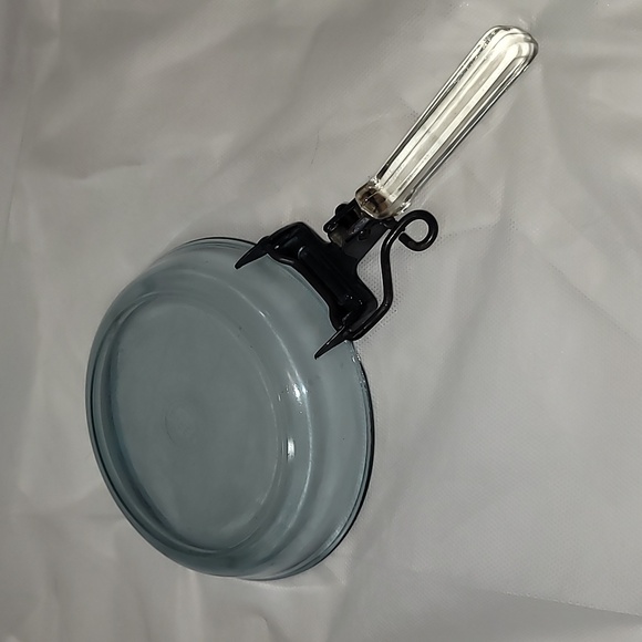 Vintage PYREX Blue Flameware 1940's 7" Skillet #817B w/Glass Handle - Picture 10 of 10